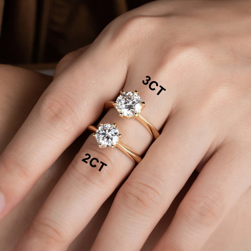 Women's 2/3 Carat Moissanite Engagement Ring